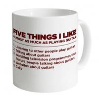 five things i like playing guitar mug