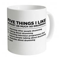 five things i like drumming mug