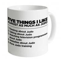 five things i like judo mug