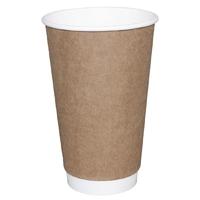 fiesta takeaway coffee cups double wall kraft 340ml x25 pack of 25