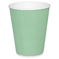 fiesta takeaway coffee cups ripple wall turquoise 340ml x25 pack of 25