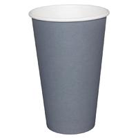 Fiesta Takeaway Coffee Cups Single Wall Charcoal 225ml x50 Pack of 50