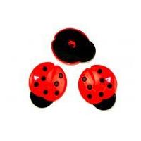 Fine Style Large Plastic Ladybird Shape Buttons