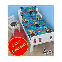 Fireman Sam Brave 4 in 1 Junior Rotary Bedding Bundle Set (Duvet, Pillow and Covers)
