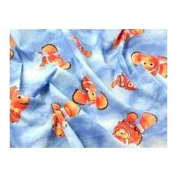 Finding Nemo Print Cotton Disney Fabric Blue