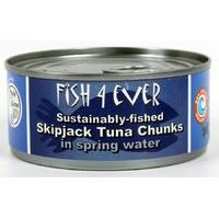 fish 4 ever skipjack tuna chunks in spring water 160g