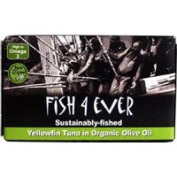 fish 4 ever yellowfin tuna fish in organic olive oil 120g