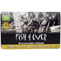 Fish 4 Ever Yellowfin Tuna Fish in Organic Sunflower Oil - 120g