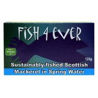 fish 4 ever scottish mackerel in spring water 125g