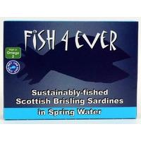 Fish 4 Ever Scottish Brisling Sardines In Spring Water - 105g