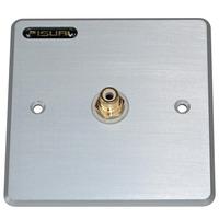 Fisual Hollywood Subwoofer Silver Brushed Aluminium Wall Plate