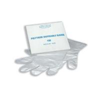 Fine Touch Medium Size Polyethylene Clear Disposable Gloves Pack of