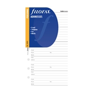 Filofax Inserts Personal Address - Telephone White