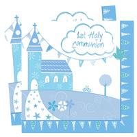 First Communion Napkins - Blue