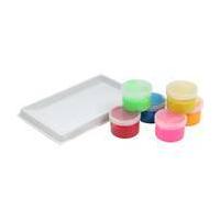 Finger Paint and Tray Set 80 ml 6 Pack