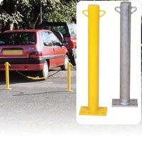 Fixed Barrier Posts with chain eyelets Galvanised