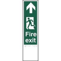 fire exit ahead braille finger plate