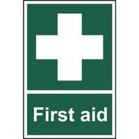 first aid self adhesive sticky sign 200 x 300mm