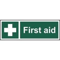 First Aid Sign - Self Adhesive Sticky Sign (300 x 100mm)