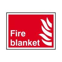 fire blanket self adhesive sticky sign 200 x 150mm