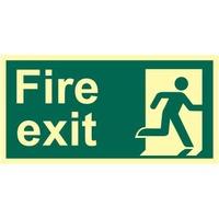 fire exit man right sign phs 300 x 150mm