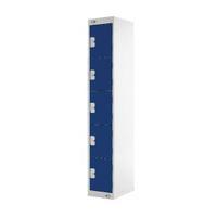 five compartment locker blue door 450mm deep mc00061