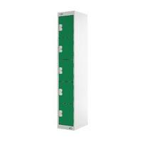 Five Compartment Locker Green Door 450mm Deep MC00064