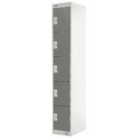 Five Compartment Locker Dark Grey Door 300mm Deep MC00027