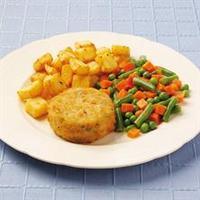 Fishcake & Minted Potatoes