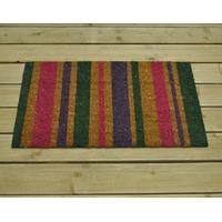 Fiesta Striped Design Coir Doormat by Gardman