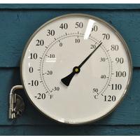 FitzRoy Wall Mounted Thermometer in Charcoal by Garden Trading
