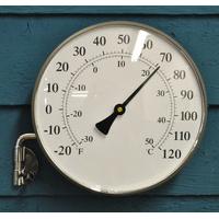 fitzroy wall mounted thermometer in charcoal by garden trading