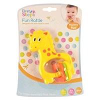 First Steps Animal Fun Rattle Teether White Puppy