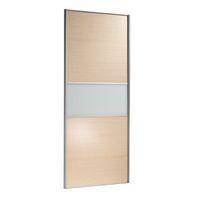 fineline natural maple effect sliding wardrobe door h2220 mm w914 mm