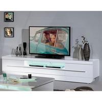 Fiesta Lcd TV Stand in High Gloss White With LED Light