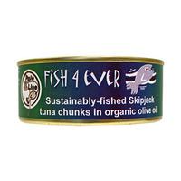 fish4ever skipjack tuna steak in organic olive oil 160g