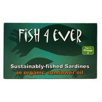 fish4ever sardine fillets in organic sunflower oil 100g