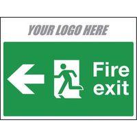 FIRE EXIT - ARROW LEFT 800X600MM