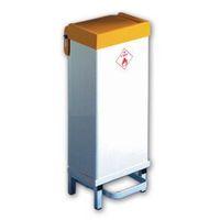 FIRE RETARDANT BIN -WHITE BODY YELLOW LID 17 L - 600 X 270 X 285 MM