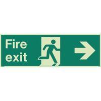 FIRE EXIT SINGLE SIDED SIGNS FOR LARGE AREAS 300 X 900MM