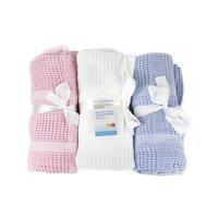 First Steps 100% Pure Soft Cotton Cellular Baby Blanket