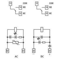 finder 4c0180240060 16a relay interface module 1 changeover 24 vac