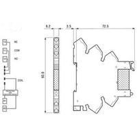 Finder 38.61.7.024.0050 - 6A Relay Interface Module, EMR, SPDT-CO 250Vac