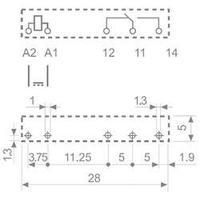 Finder 34.51.7.005.0010 Ultra Slim PCB Relay, EMR, 5Vdc SPDT-CO