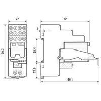 Finder 59.34.9.012.0050 7A Relay Interface Module 4 changeover 12 Vdc IP20