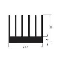 Fin heat sink 2.8 C/W (L x W x H) 100 x 41.5 x 34 mm Fischer Elektronik SK 189 100 SA