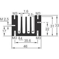 fin heat sink 46 cw l x w x h 50 x 46 x 33 mm to 220 01 brand assmann  ...