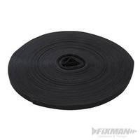 fixman self wrap hook loop tape black 10mm x 25m