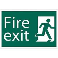 fire exit man run right sign