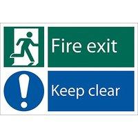 Fire Exit Keep Clear Sign V2